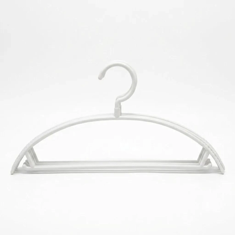 SET DE 4 PERCHAS SEMICURVAS BLANCAS PARA ORGANIZAR ROPA - 1