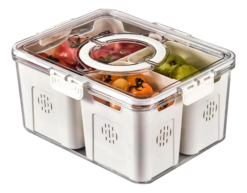 CONTENEDOR ORGANIZADOR DE ALIMENTOS BLANCO 31X24X15 CM - 1