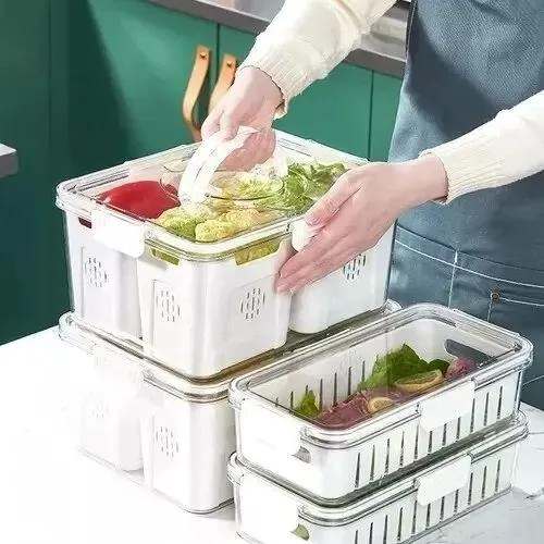 CONTENEDOR ORGANIZADOR DE ALIMENTOS BLANCO 31X24X15 CM - 3
