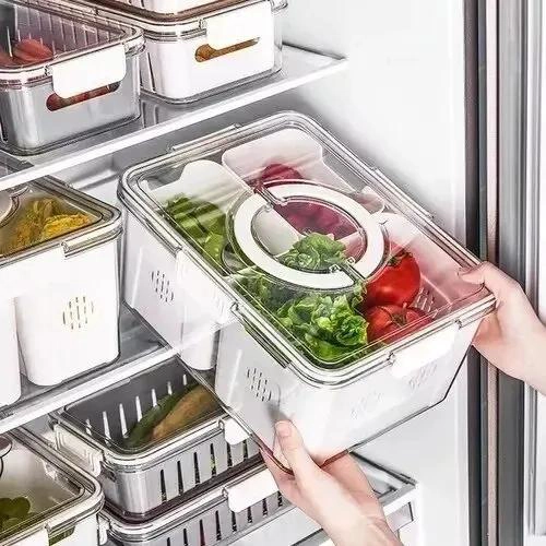 CONTENEDOR ORGANIZADOR DE ALIMENTOS BLANCO 31X24X15 CM - 5