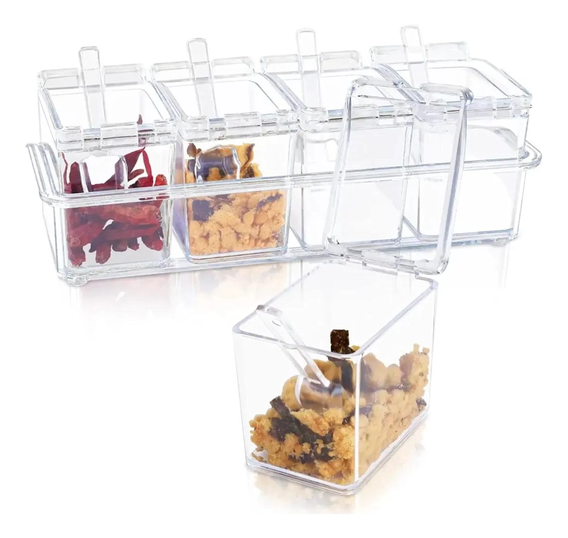 SET DE 4 FRASCOS ORGANIZADORES PARA ESPECIAS MULTIUSO - 1