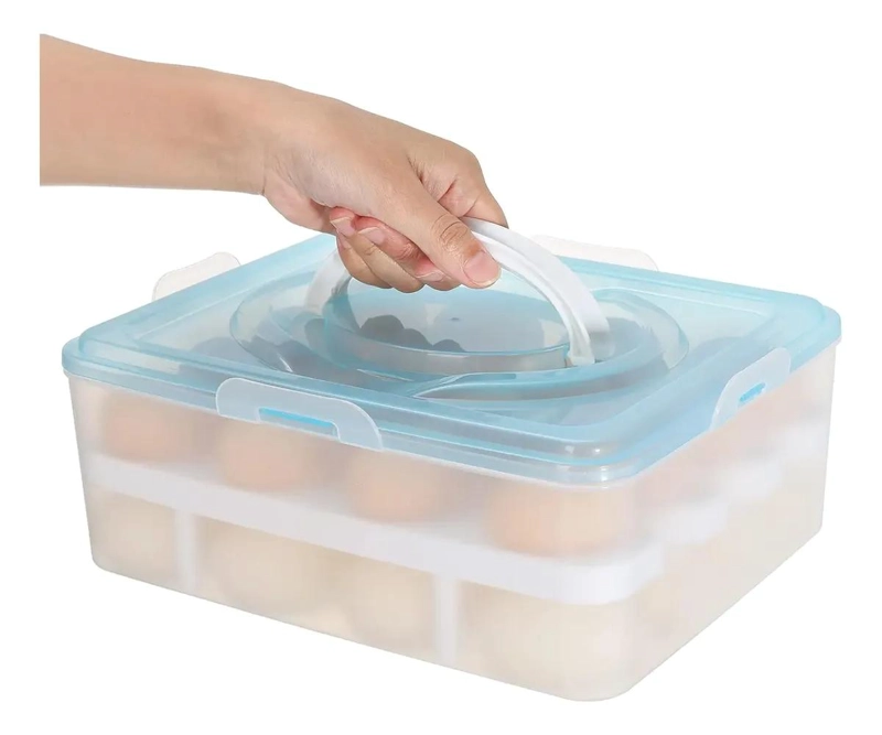 ORGANIZADOR APILABLE DE HUEVOS PARA 32 UNIDADES EN PLASTICO - 1