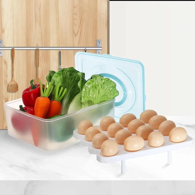 ORGANIZADOR APILABLE DE HUEVOS PARA 32 UNIDADES EN PLASTICO - 2