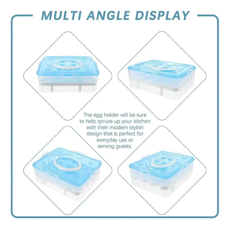 ORGANIZADOR APILABLE DE HUEVOS PARA 32 UNIDADES EN PLASTICO - 6