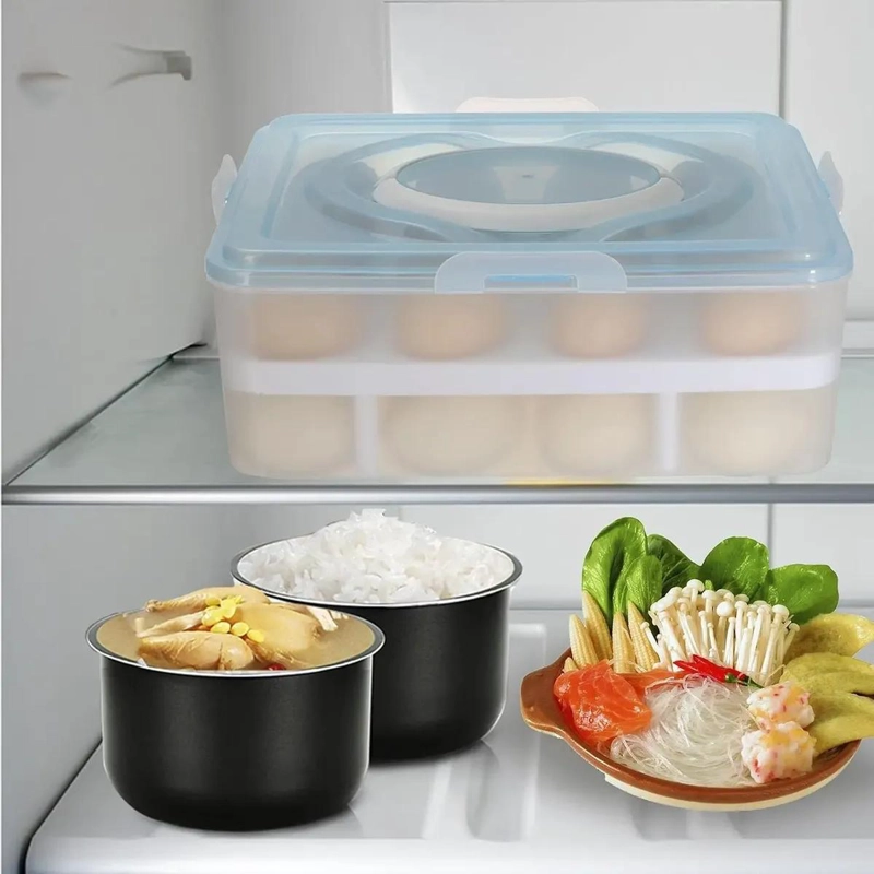 ORGANIZADOR APILABLE DE HUEVOS PARA 32 UNIDADES EN PLASTICO - 7