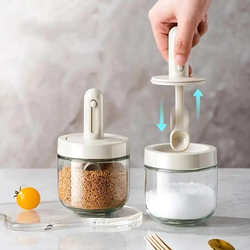 TARRO ORGANIZADOR DE ESPECIAS CON CUCHARA TELESCOPICA - 4