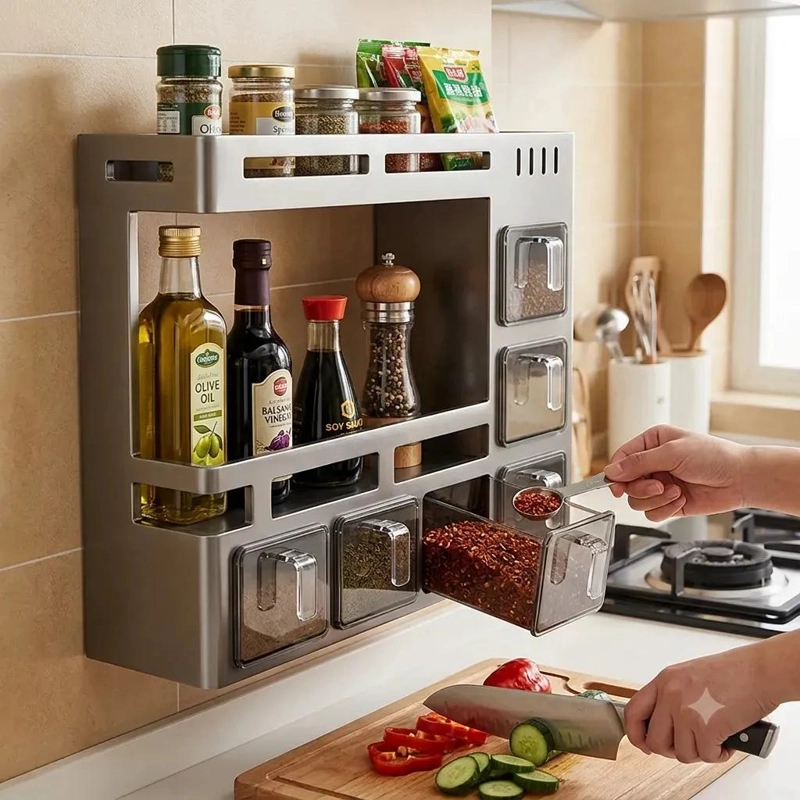 ORGANIZADOR MODULAR FLOTANTE PARA ESPECIAS Y CONDIMENTOS - 5