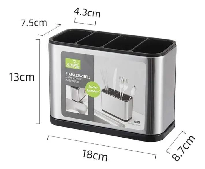 SOPORTE ORGANIZADOR DE UTENSILIOS DE COCINA EN ACERO INOXIDABLE - 10