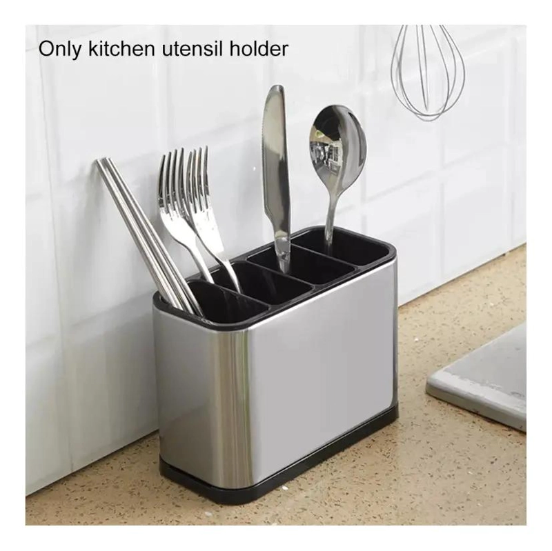 SOPORTE ORGANIZADOR DE UTENSILIOS DE COCINA EN ACERO INOXIDABLE - 6