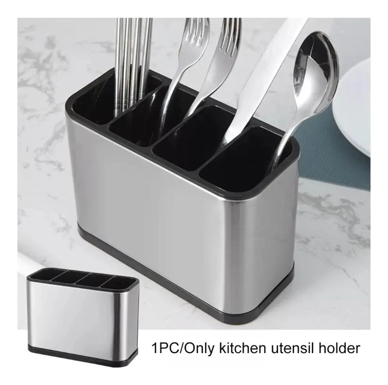 SOPORTE ORGANIZADOR DE UTENSILIOS DE COCINA EN ACERO INOXIDABLE - 7
