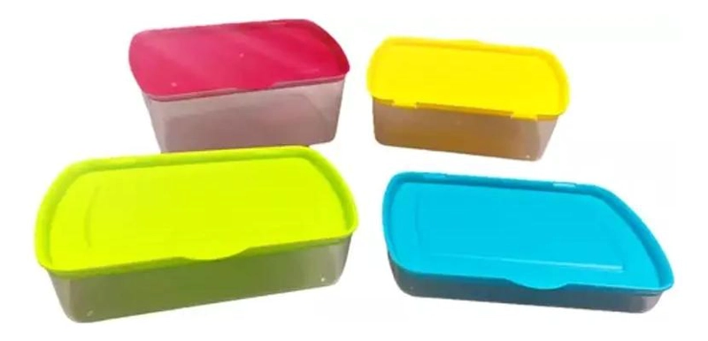 SET DE 4 CONTENEDORES ORGANIZADORES PARA REFRIGERADOR - 1