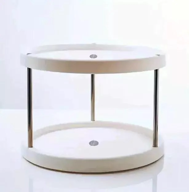 ESTANTE GIRATORIO DE 2 NIVELES PARA COCINA Y ESPECIAS - 2