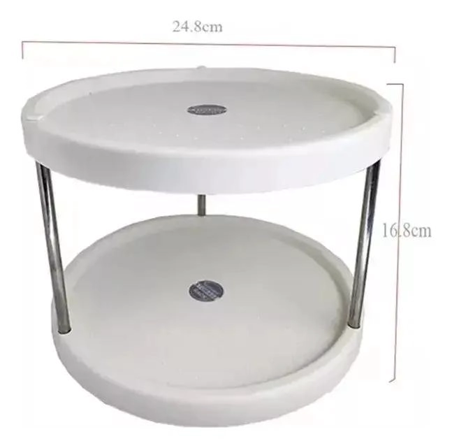 ESTANTE GIRATORIO DE 2 NIVELES PARA COCINA Y ESPECIAS - 3