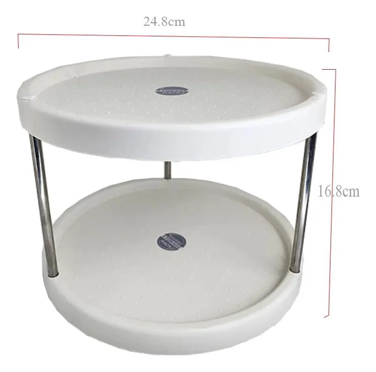 ESTANTE ORGANIZADOR GIRATORIO DE 2 NIVELES PARA COCINA - 2
