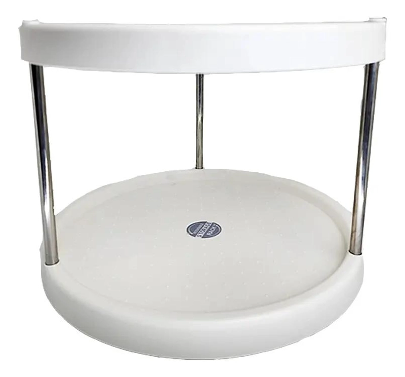 ESTANTE ORGANIZADOR GIRATORIO DE 2 NIVELES PARA COCINA - 3