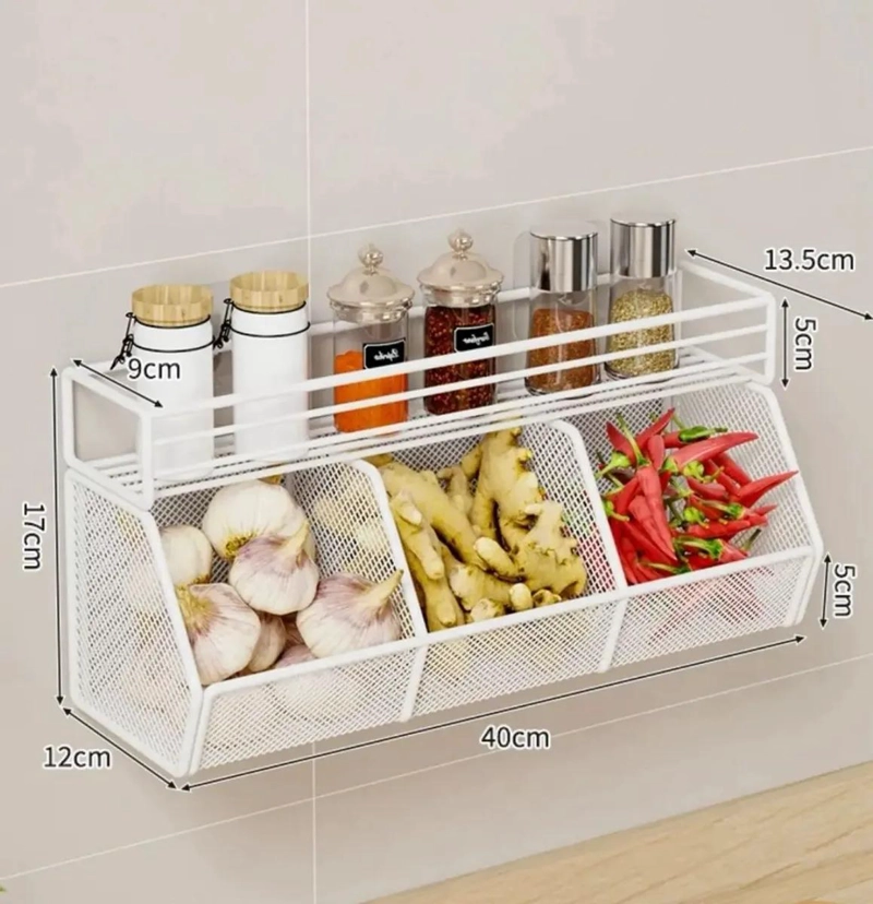 CESTA TRIPLE DE ALMACENAMIENTO PARA ESPECIAS Y CONDIMENTOS - 2