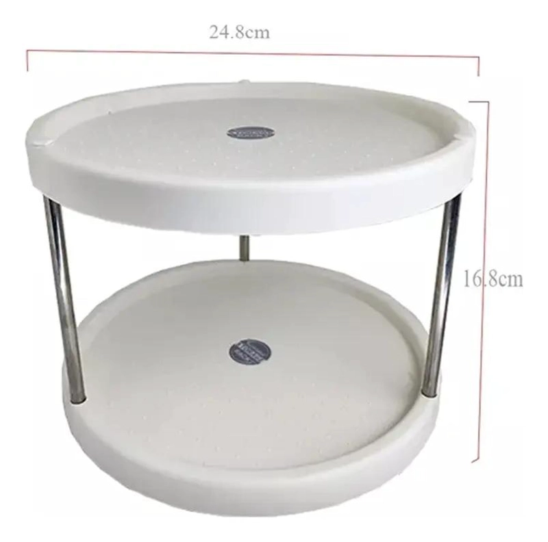ESTANTE GIRATORIO DE 2 NIVELES PARA ESPECIAS EN COCINA - 2