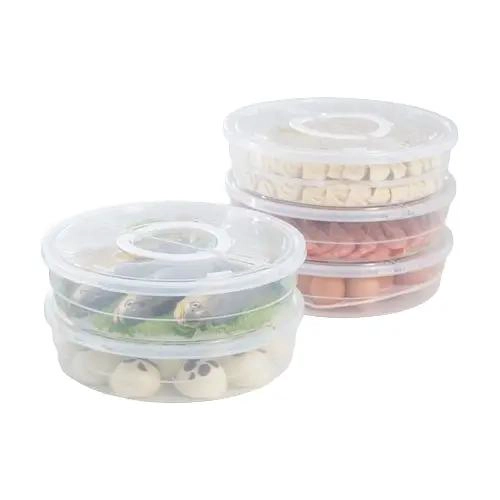 CONTENEDOR APILABLE DE ALIMENTOS PORTATIL DE DOS NIVELES - 1