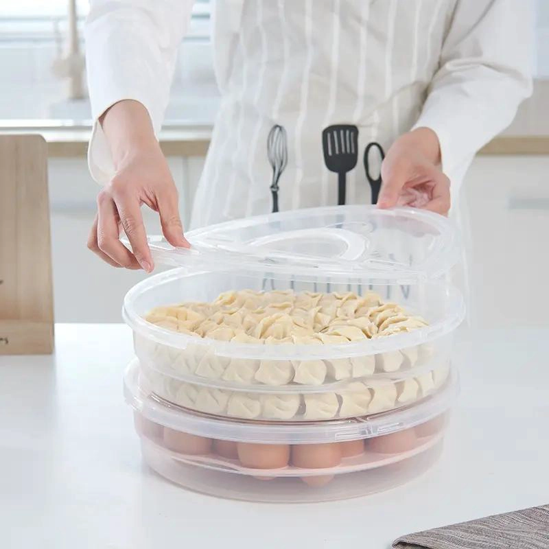 CONTENEDOR APILABLE DE ALIMENTOS PORTATIL DE DOS NIVELES - 5