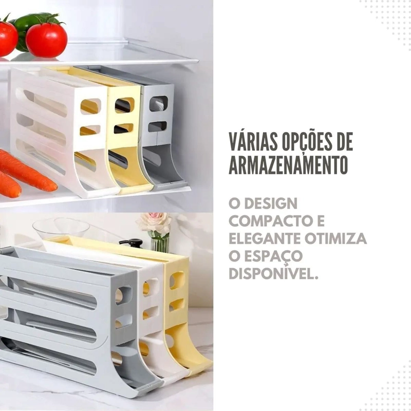 HUEVERA ORGANIZADORA CORREDIZA DE 4 NIVELES PARA REFRIGERADOR - 5