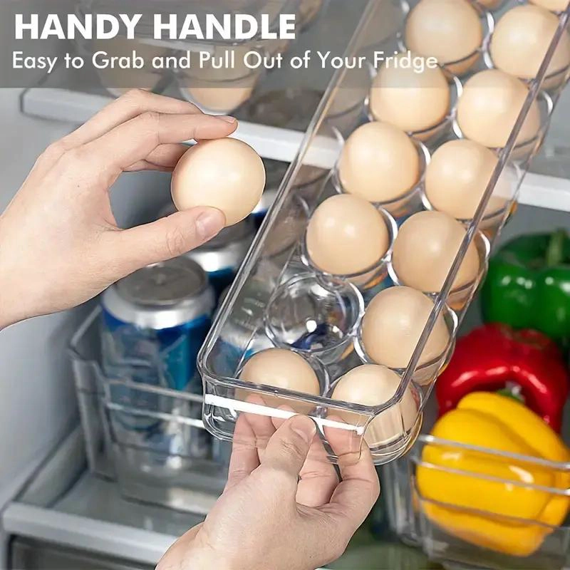 HUEVERA ORGANIZADOR TRANSPARENTE PARA 12 HUEVOS EN REFRIGERADOR - 10