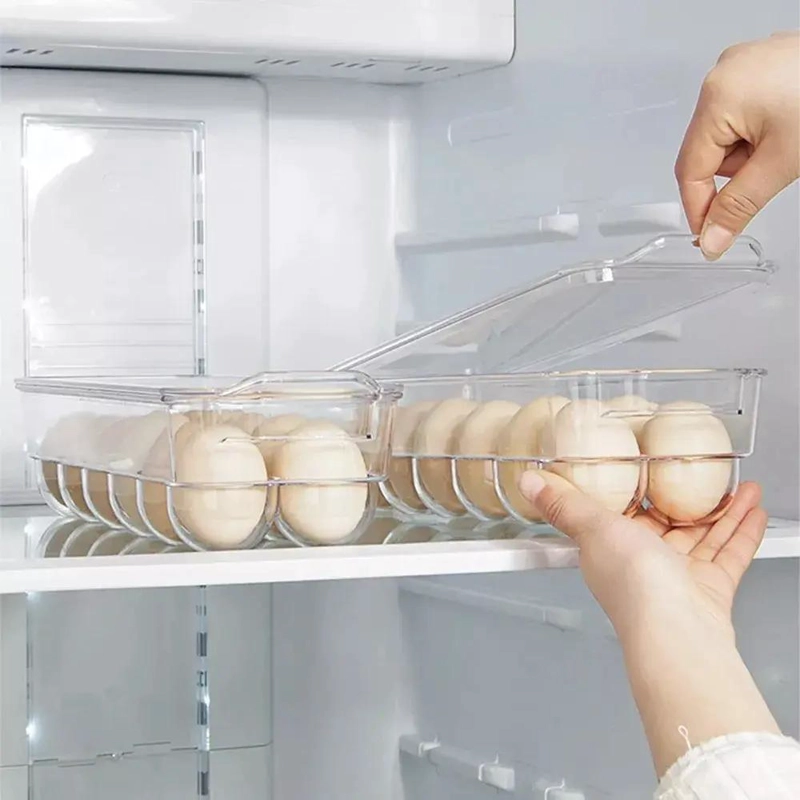 HUEVERA ORGANIZADOR TRANSPARENTE PARA 12 HUEVOS EN REFRIGERADOR - 3