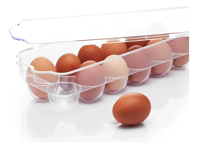 HUEVERA ORGANIZADOR TRANSPARENTE PARA 12 HUEVOS EN REFRIGERADOR - 4