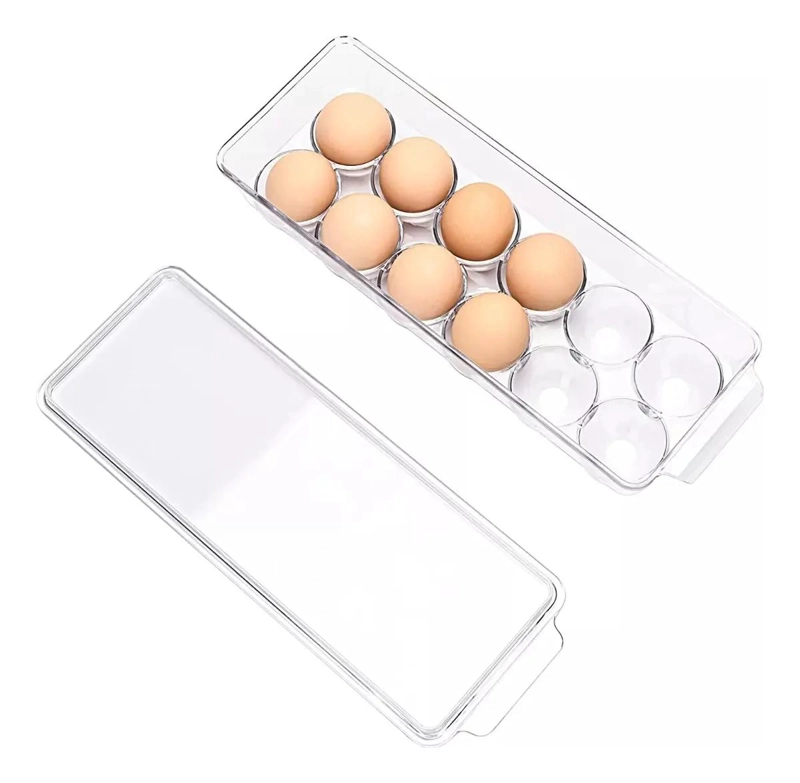 HUEVERA ORGANIZADOR TRANSPARENTE PARA 12 HUEVOS EN REFRIGERADOR - 6