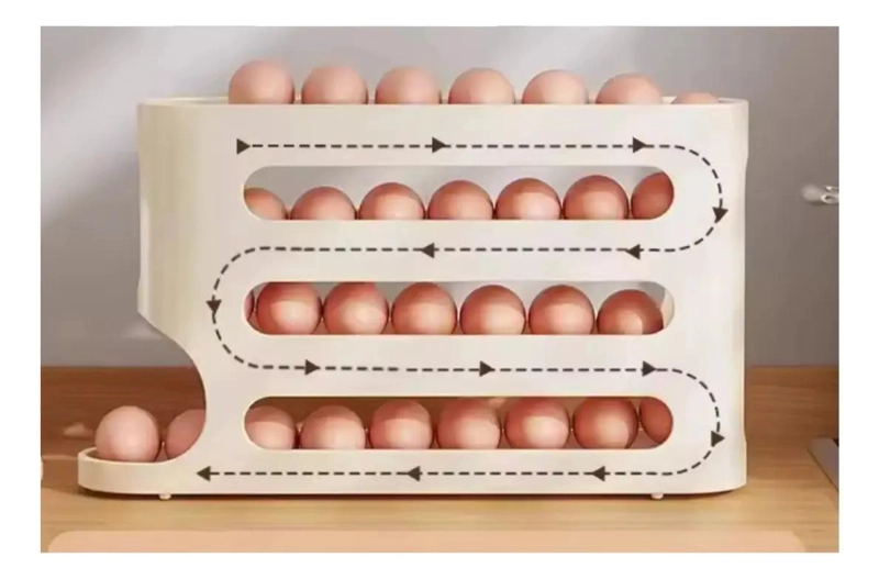 ORGANIZADOR DE HUEVOS PARA REFRIGERADOR CON CAPACIDAD PARA 30 HUEVOS - 2