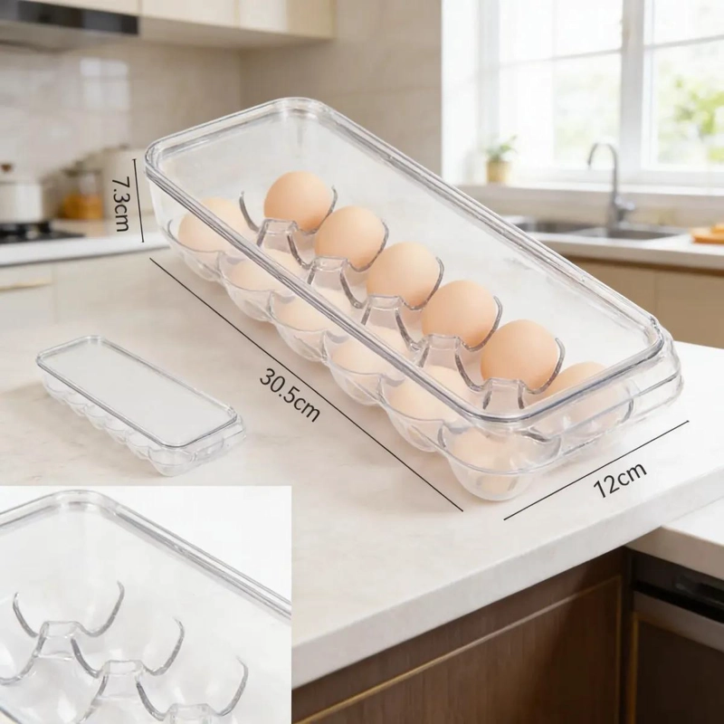 BANDEJA ORGANIZADOR DE HUEVOS APILABLE PARA REFRIGERADOR - 3