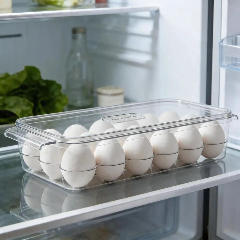 BANDEJA ORGANIZADOR DE HUEVOS APILABLE PARA REFRIGERADOR - 6