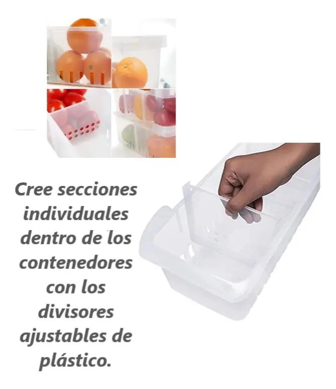 ORGANIZADOR DE COCINA Y REFRIGERADOR CON DIVISIONES AJUSTABLES - 3