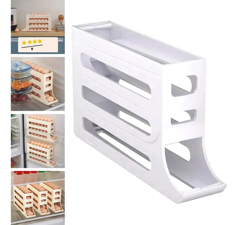 DISPENSADOR DE HUEVOS CON RUEDAS PARA 4 HUEVOS DE PLASTICO - 4
