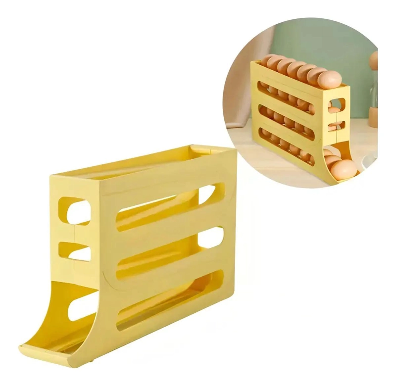DISPENSADOR DE HUEVOS CON RUEDAS PARA 4 HUEVOS DE PLASTICO - 6
