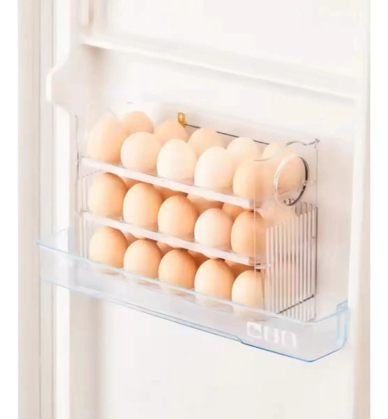 DISPENSADOR ORGANIZADOR PARA 30 HUEVOS EN ACRILICO TRANSPARENTE - 3