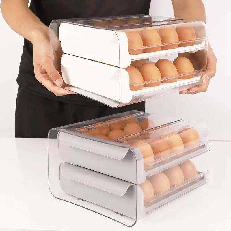 ORGANIZADOR DE HUEVOS TRANSPARENTE PARA 32 UNIDADES - 3