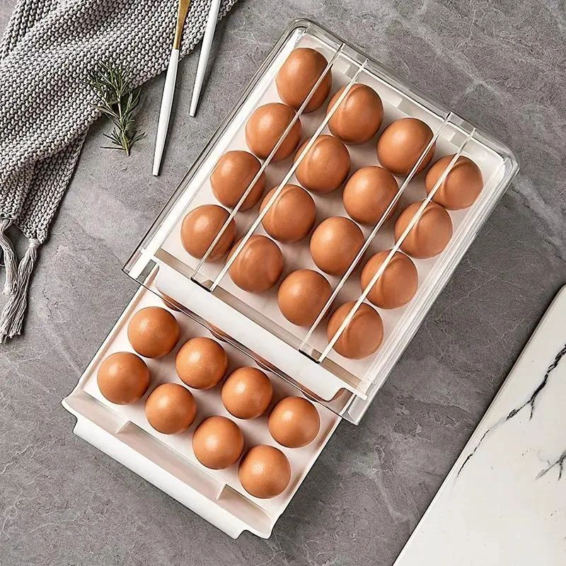 ORGANIZADOR DE HUEVOS TRANSPARENTE PARA 32 UNIDADES - 4