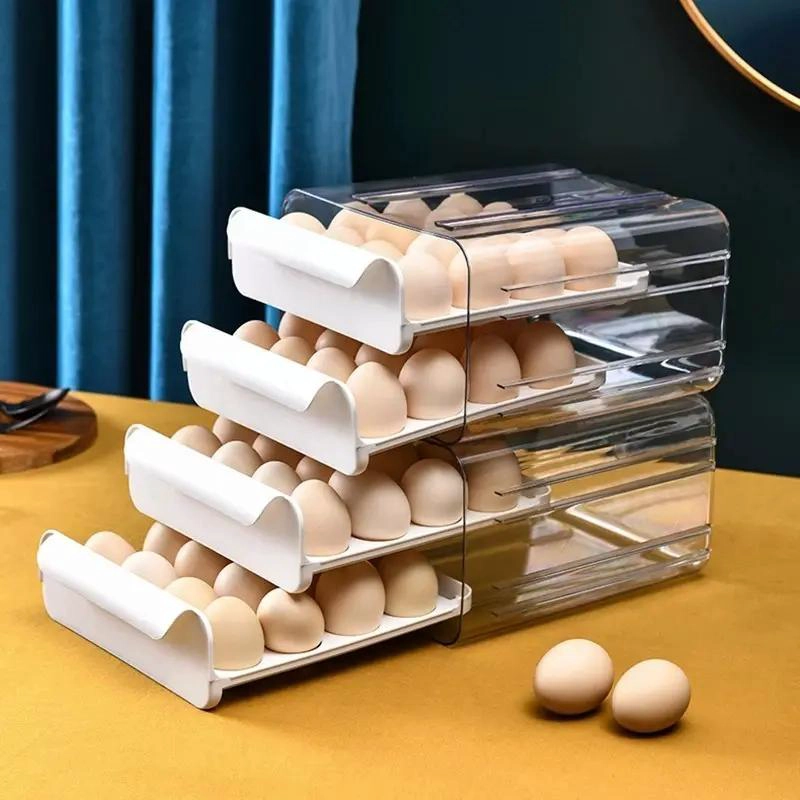 ORGANIZADOR DE HUEVOS TRANSPARENTE PARA 32 UNIDADES - 5