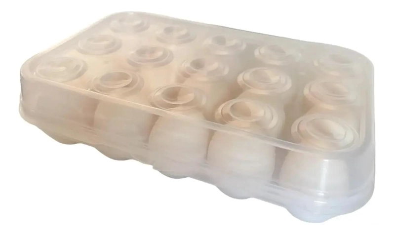 ORGANIZADOR DE HUEVOS APILABLE PARA 15 UNIDADES PACK DE 2 - 1