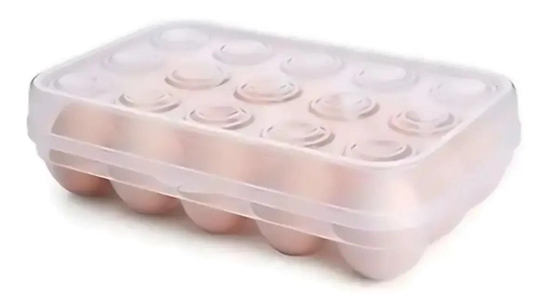 ORGANIZADOR DE HUEVOS APILABLE PARA 15 UNIDADES PACK DE 2 - 4