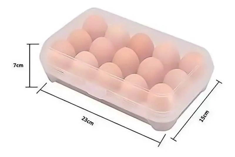 ORGANIZADOR DE HUEVOS APILABLE PARA 15 UNIDADES PACK DE 2 - 6