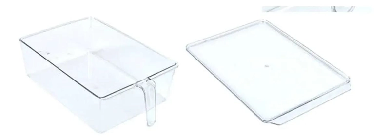 CONTENEDOR ORGANIZADOR PARA REFRIGERADOR CON TAPA TRANSPARENTE - 2