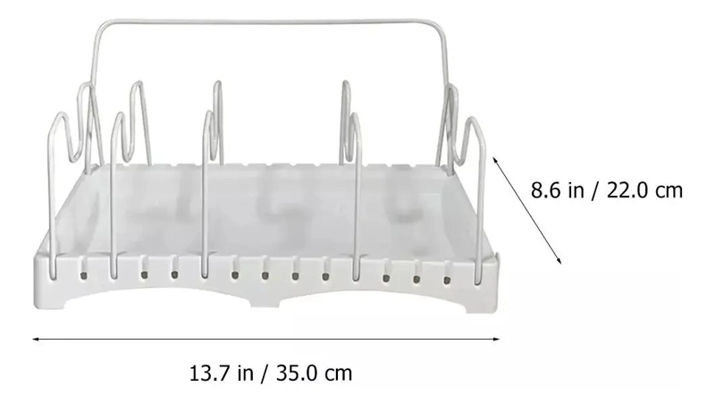 RACK ORGANIZADOR PARA OLLAS Y SARTENES CON TABLAS DE COCINA - 4