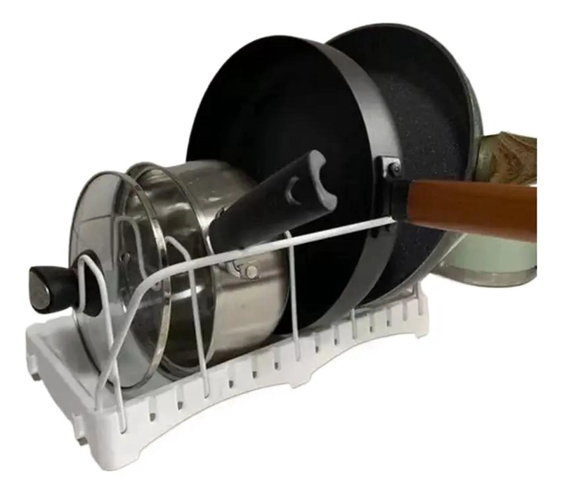 RACK ORGANIZADOR PARA OLLAS Y SARTENES CON TABLAS DE COCINA - 5