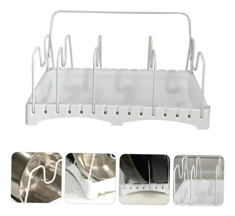 RACK ORGANIZADOR PARA OLLAS Y SARTENES CON TABLAS DE COCINA - 9