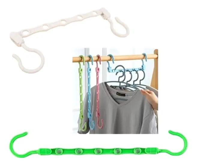 PACK DE 3 COLGADORES DE ROPA AHORRADORES DE ESPACIO - 1
