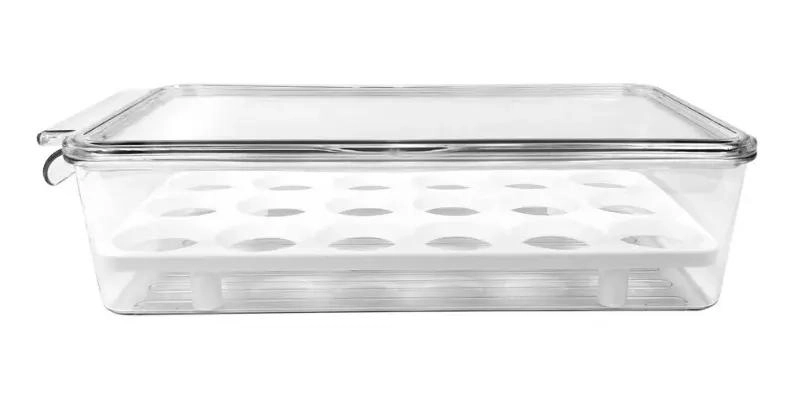 ORGANIZADOR TRANSPARENTE PARA 18 HUEVOS CON TAPA - 6
