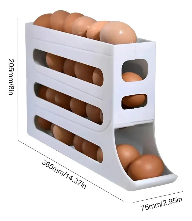 ORGANIZADOR DE HUEVOS PARA REFRIGERADOR CON CAPACIDAD DE 30 UNIDADES - 4