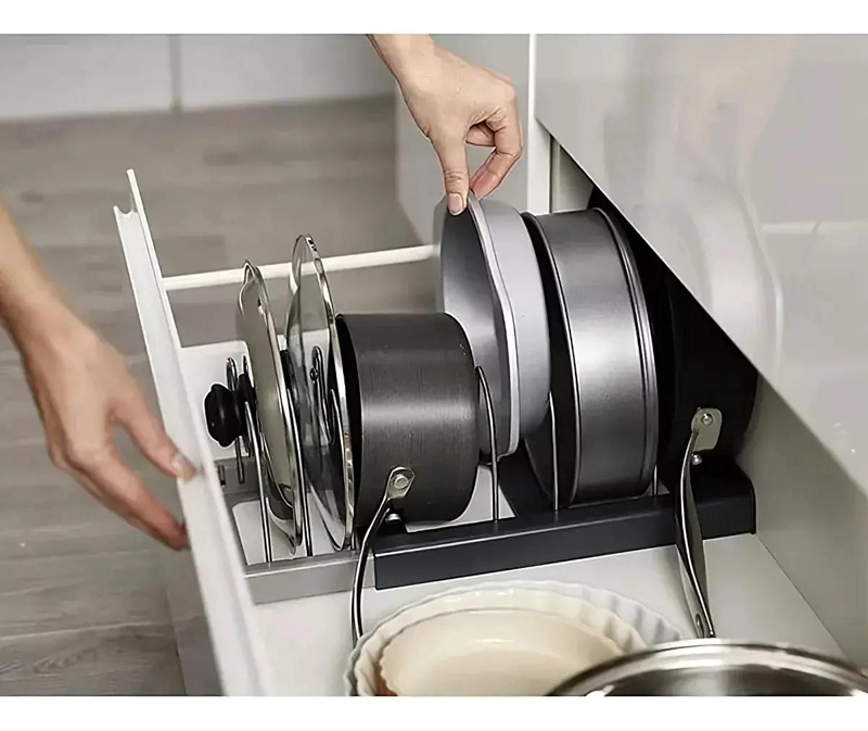 ORGANIZADOR EXPANSIBLE PARA TAPAS Y OLLAS DE COCINA - 7
