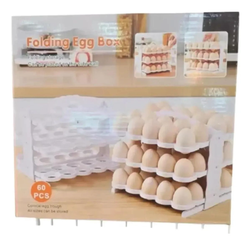 ORGANIZADOR DE HUEVOS CON 60 COMPARTIMENTOS PARA COCINA - 1